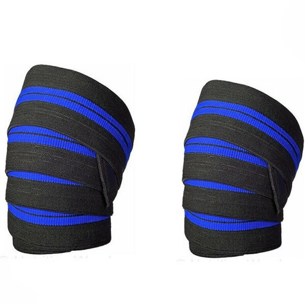 BLUE AND BLACK STYLE KNEE WRAPS