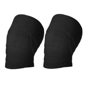 GYM WEAR BLACK STYLE KNEE WRAPS